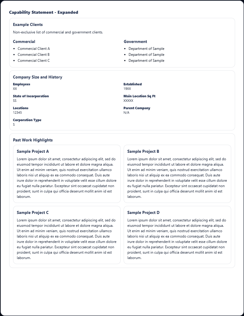 CapStatementPro | Examples